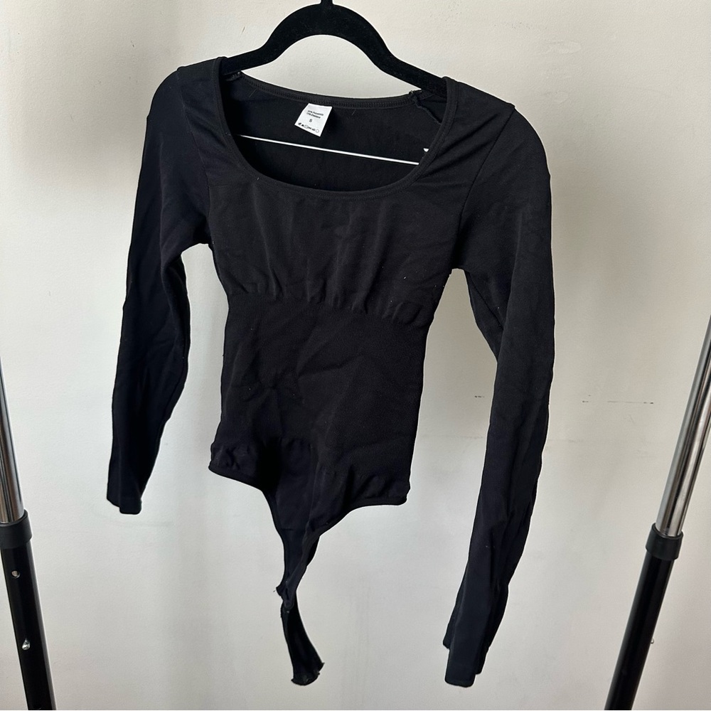 Black Long Sleeve Compression bodysuit